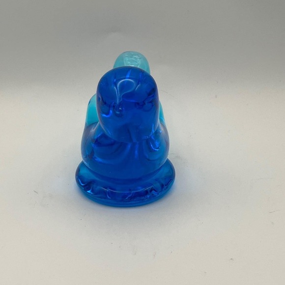 Vintage 1994 Art Glass Blue Bird of Happiness / Leo Ward Blue Color Figurine No3 - Picture 4 of 13